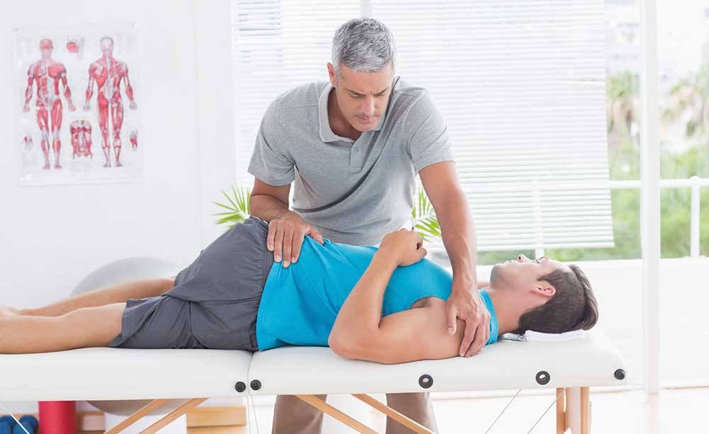 A Young Adult Receiving Physical Therapy